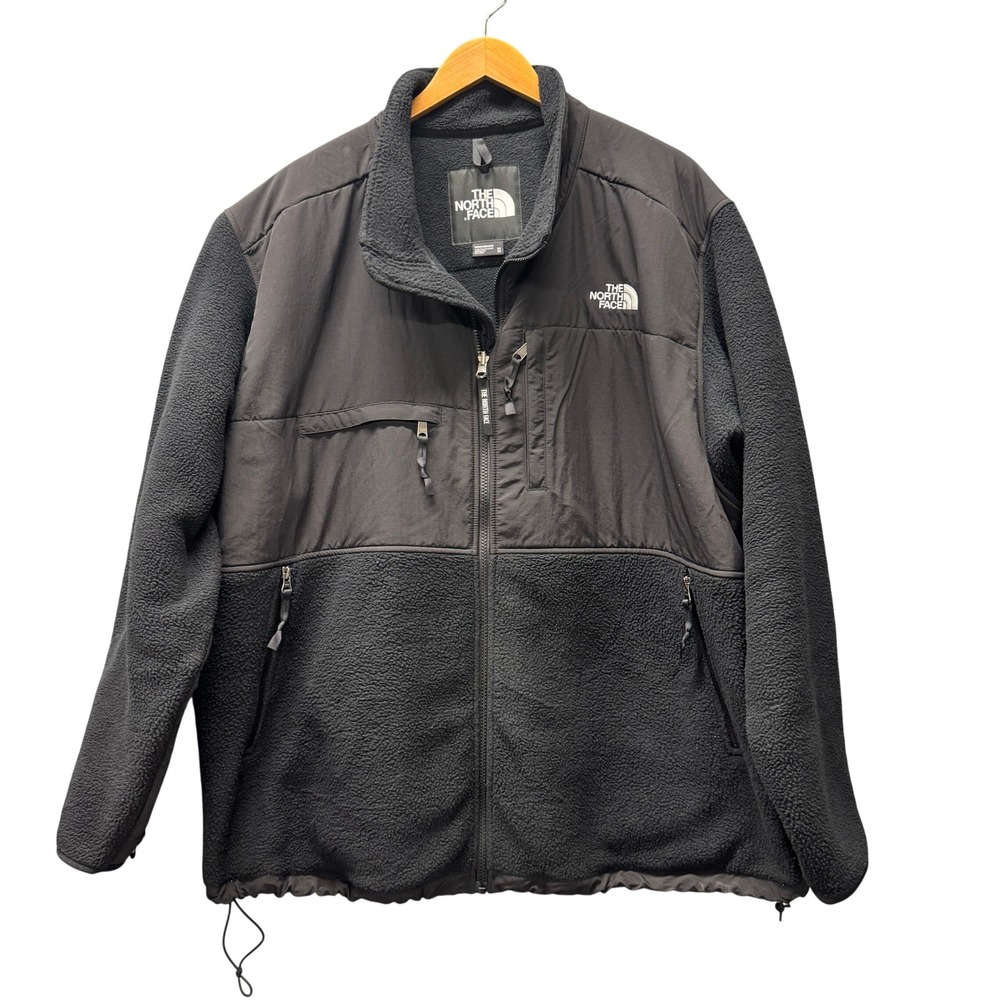 The North Face Fleece Jacket Mens 2X Denali Black Outerwear Full Zip Big Retro